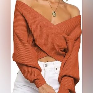 Swank a posh wrap sweater top